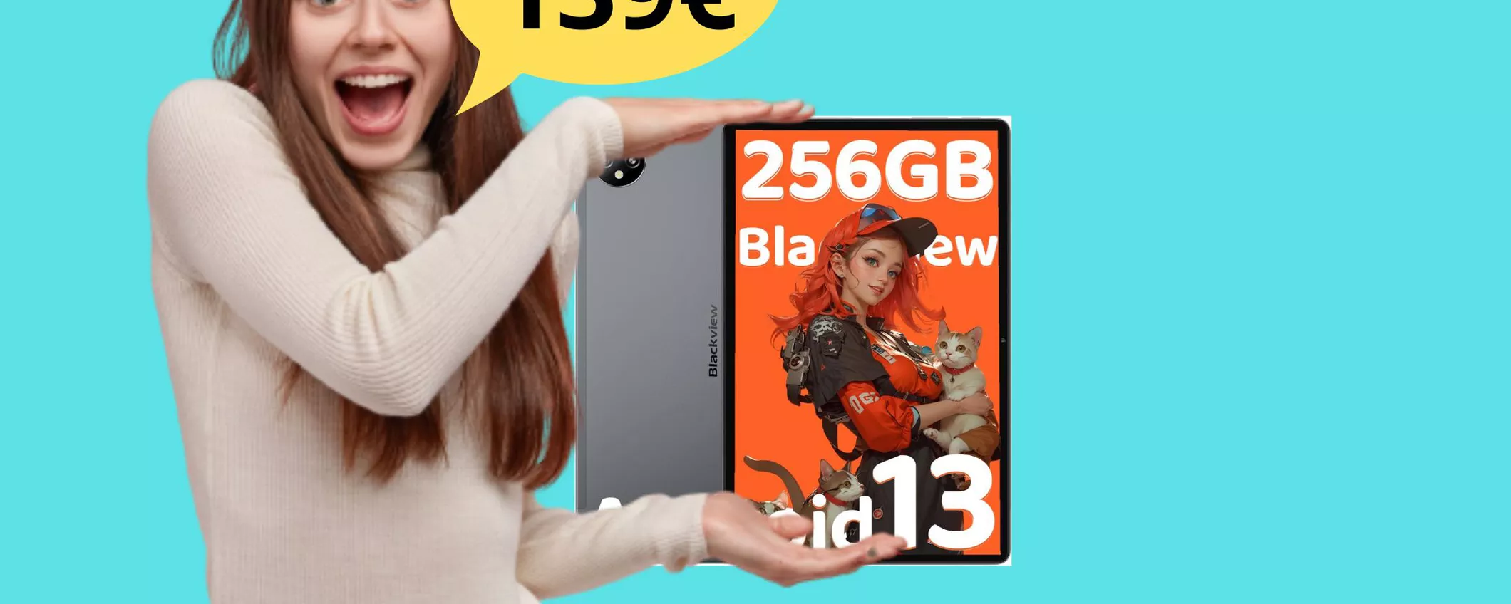Buon Anno da Amazon: Tablet Blackview 16 RAM + 256 GB di memoria a soli 139 euro!