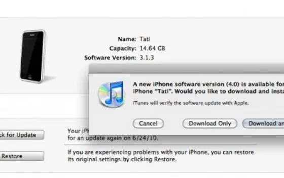 Apple rilascia iOS 4