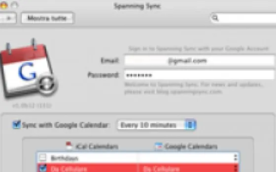 Spanning Sync: Google Calendar e iCal oggi sposi