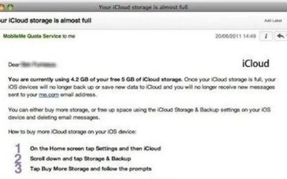 iCloud prevede tagli aggiuntivi di spazio a pagamento