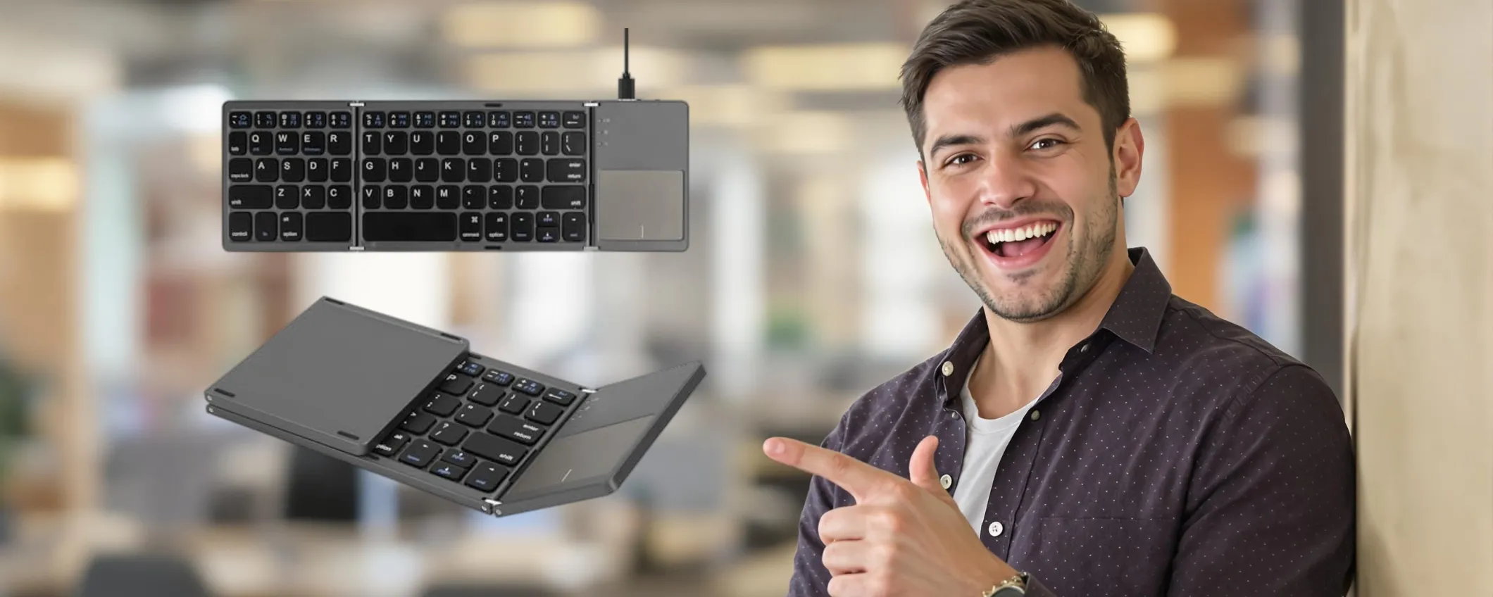 Lavora OVUNQUE con la Tastiera Bluetooth Pieghevole: oggi tua a soli 26€