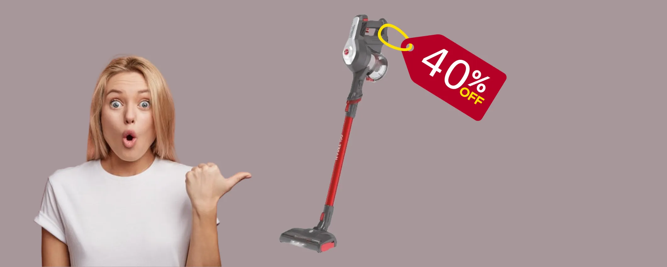 Aspirapolvere Elettrica Senza Fili Hoover scontatissima al -40%: solo su Amazon