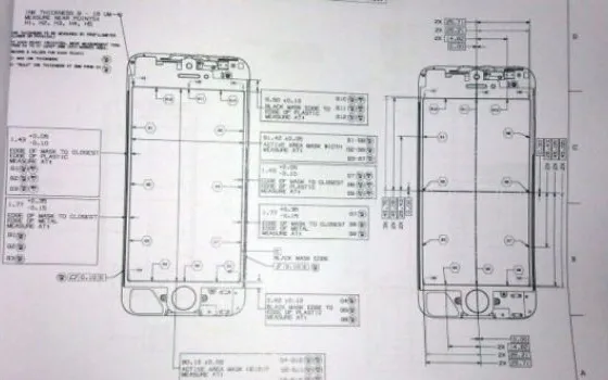 Gli schemi tecnici del Nuovo iPhone 5 rivelano un display da 4
