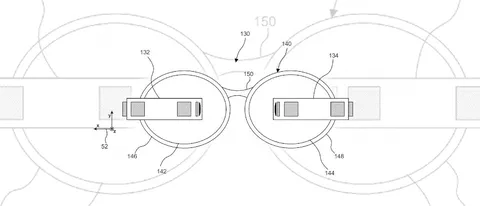Un brevetto per Google Glass con due lenti