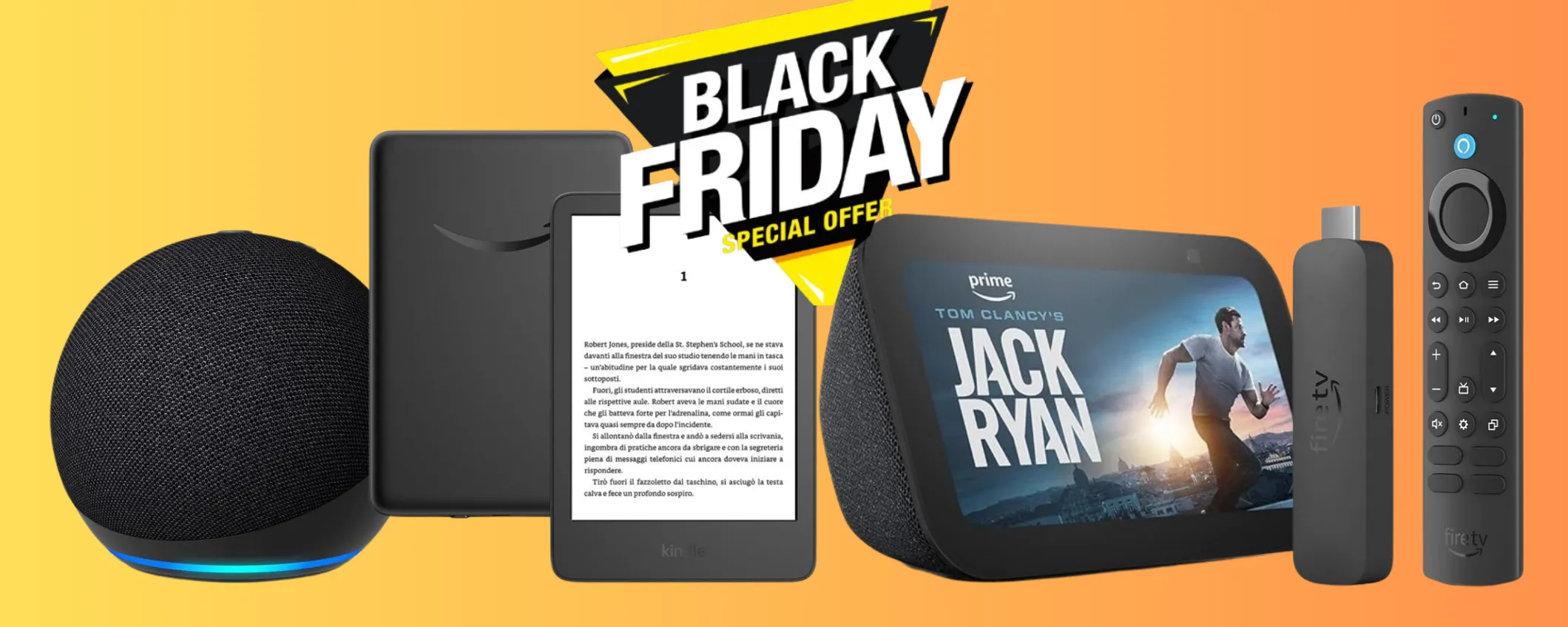 Black Friday 2024: risparmia fino al -60% sui dispositivi Amazon