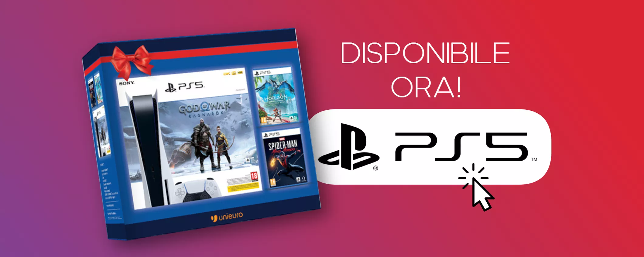 PlayStation 5 con God of War, Horizon e Miles Morales DISPONIBILE ORA su Unieuro