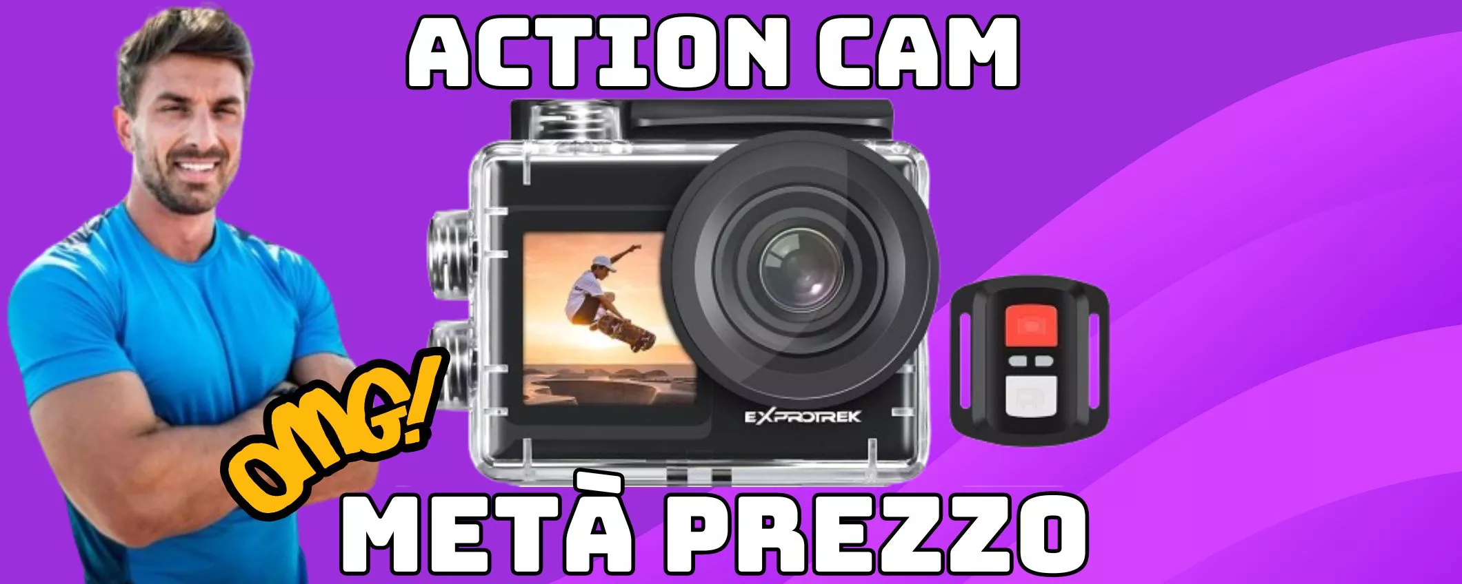 Action Cam 4K: lo sconto è quello giusto MENO 50 PER CENTO