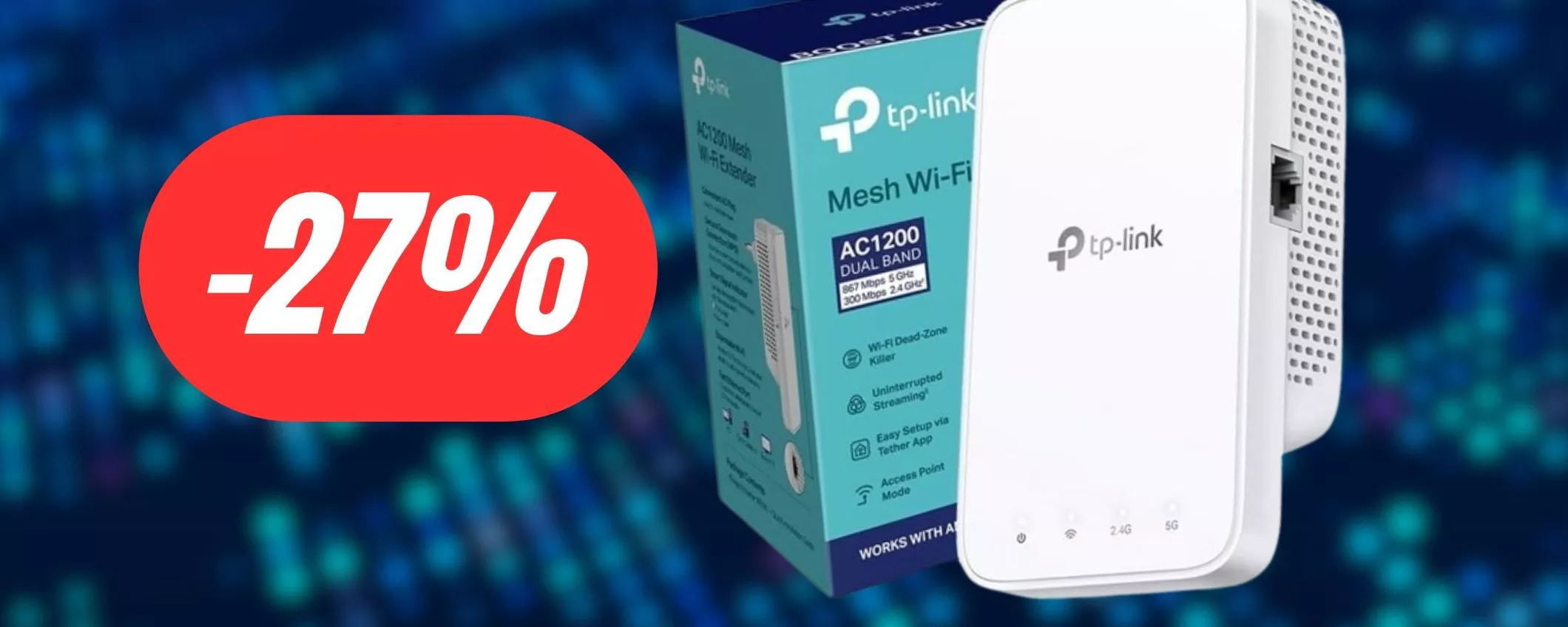 Supera gli ostacoli e potenzia la tua rete WiFi con il ripetitore TP-Link in PROMO su Amazon