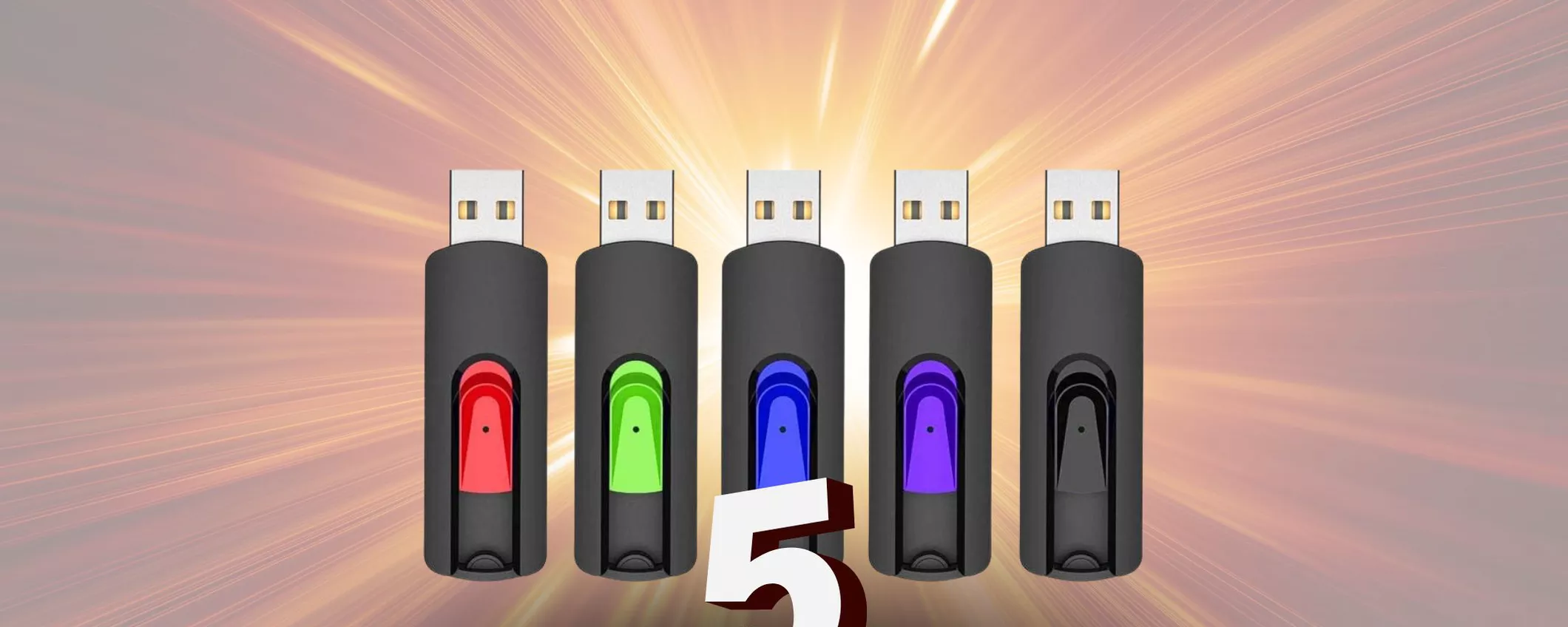 BOMBA AMAZON: 5 Chiavette USB da 64GB a soli 18€ SOLO PER OGGI