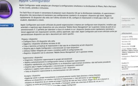 Apple Configurator: gestione simultanea di dispositivi iOS nelle scuole e aziende