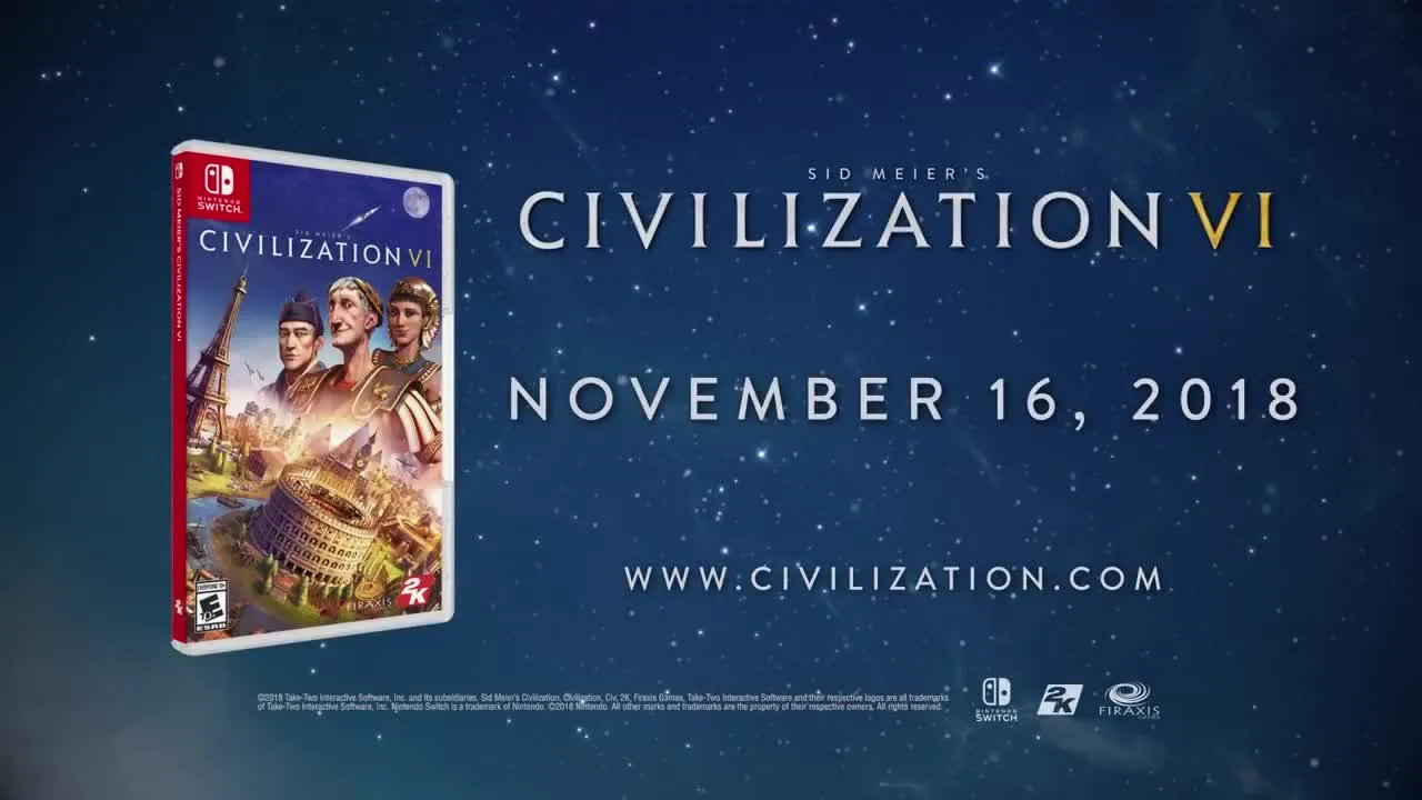 Civilization VI per Nintendo Switch, trailer d'annuncio