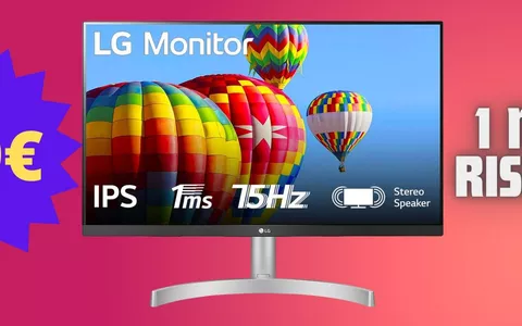 Monitor LG vola A SOLI 109€: 75 Hz e 1 ms di risposta