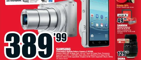 Mediaworld: debutta la Samsung Galaxy Camera 2
