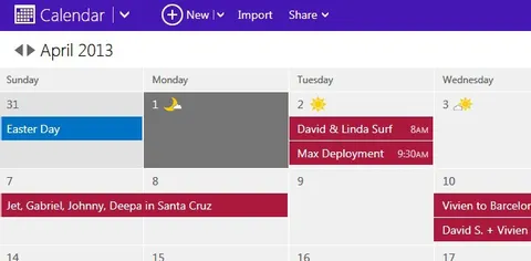 Restyling per il Calendario di Outlook.com