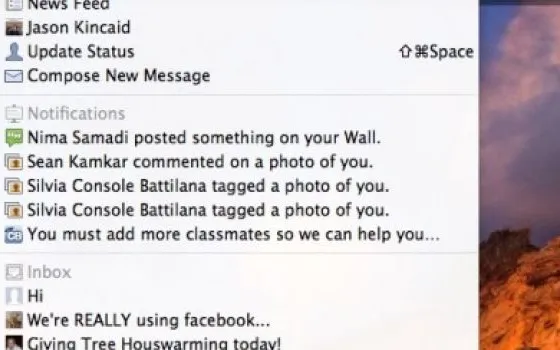 Desktop Notifications: notifiche di Facebook sul Mac