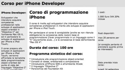 A Roma il primo corso italiano di sviluppo per iPhone