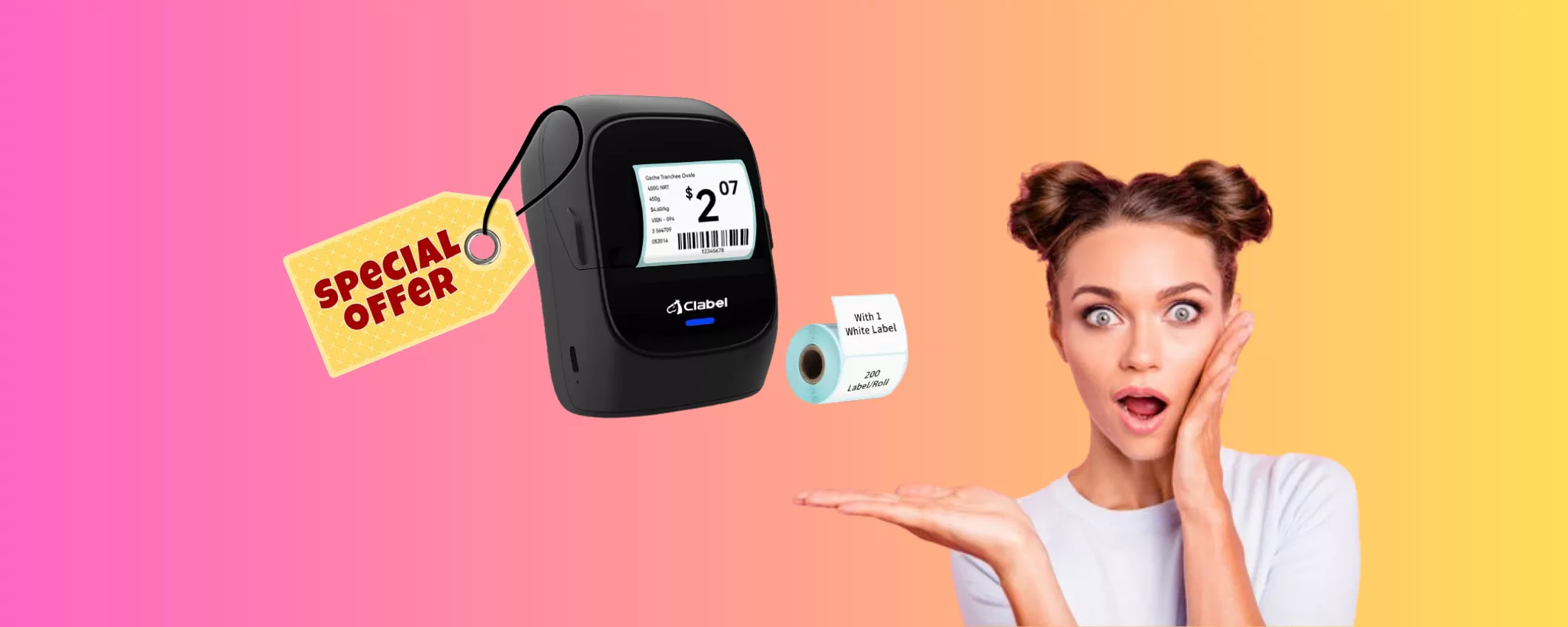 Mini Stampante per etichette Bluetooth a MENO DI 30€: applica il DOPPIO SCONTO