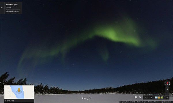 Google Maps: l'Aurora Boreale su Street View