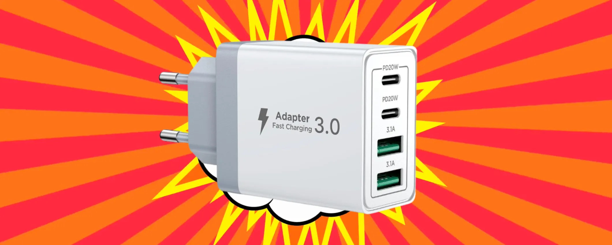 Last minute Amazon: Caricatore USB C 4-in-1 super veloce a soli 10€