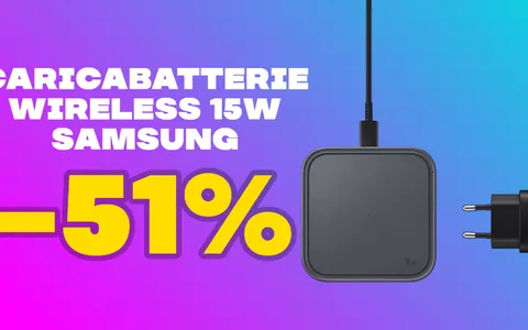 Caricabatterie wireless Samsung per iPhone e non solo: BOMBA Amazon -51%