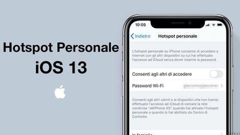 iOS 13, Hotspot personale non si può più disattivare