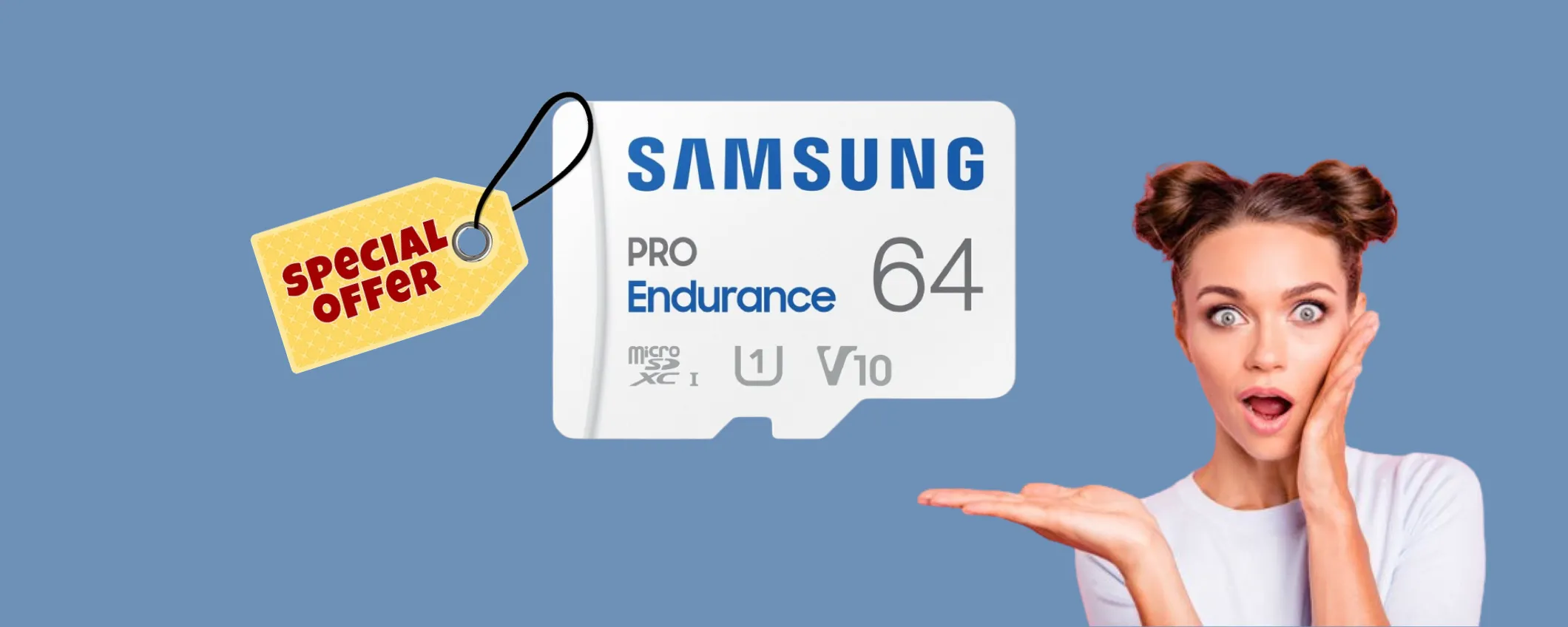 Solo 13€ per la MicroSD Samsung per telecamere: lo sconto assurdo è del -44%
