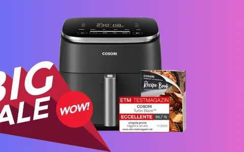 Friggitrice ad Aria da 6 litri COSORI in sottocosto: ancora per pochissimo su Amazon