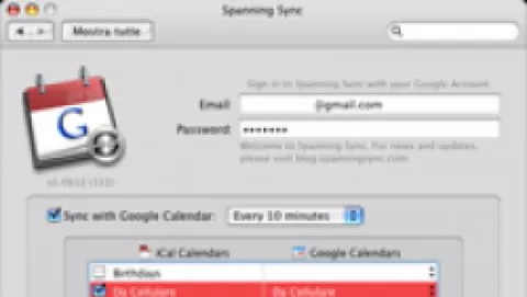 Spanning Sync: Google Calendar e iCal oggi sposi