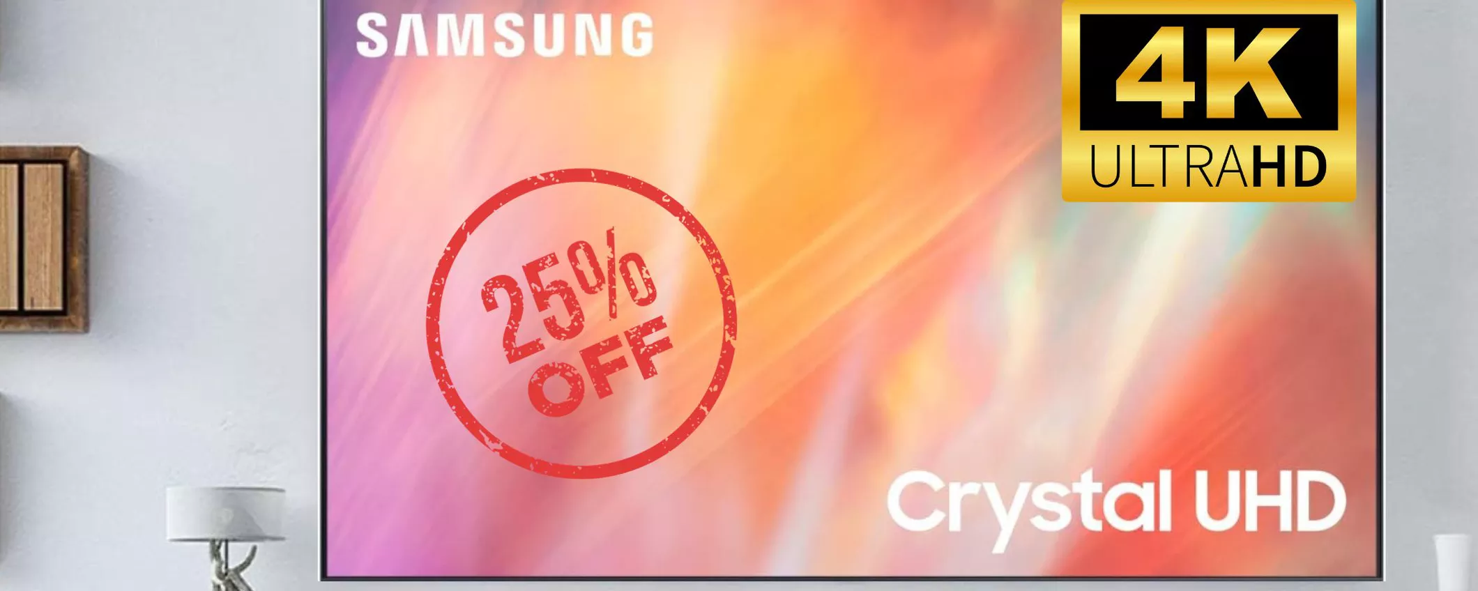 Cyber Monday: SAMSUNG TV Crystal UHD 4K a prezzo OFFERTISSIMA su Amazon!