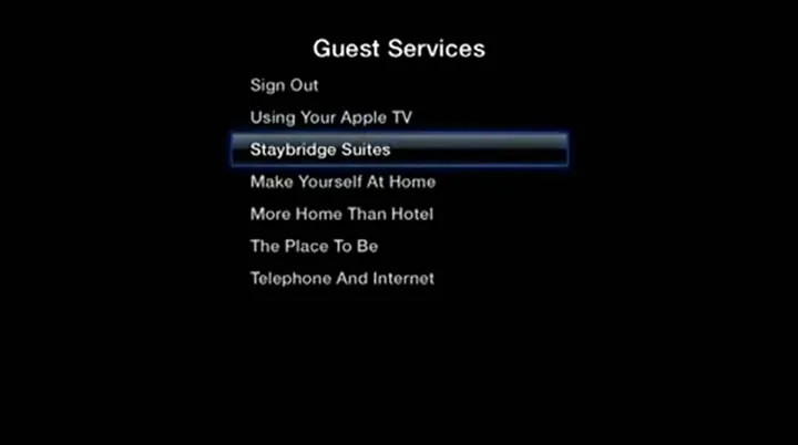 Apple TV all'hotel Aloft