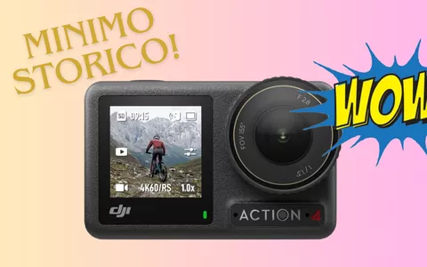 Riprese in 4K impeccabili con l'Action cam al suo prezzo minimo storico