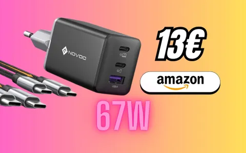Caricabatterie USB-C da 67W con due cavi in doppia promozione