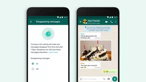 WhatsApp: creare messaggi con autodistruzione in 7 giorni