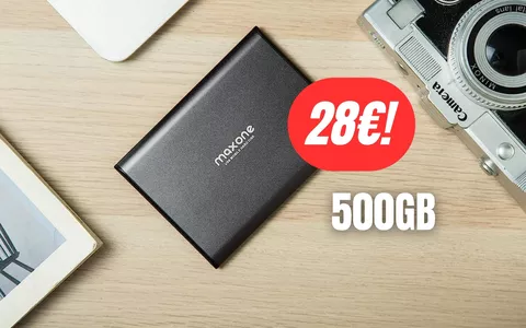 500GB di storage sempre con te con l'hard disk esterno a soli 28€