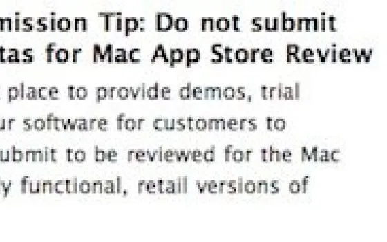 Mac App Store: beta e demo solo su siti Web