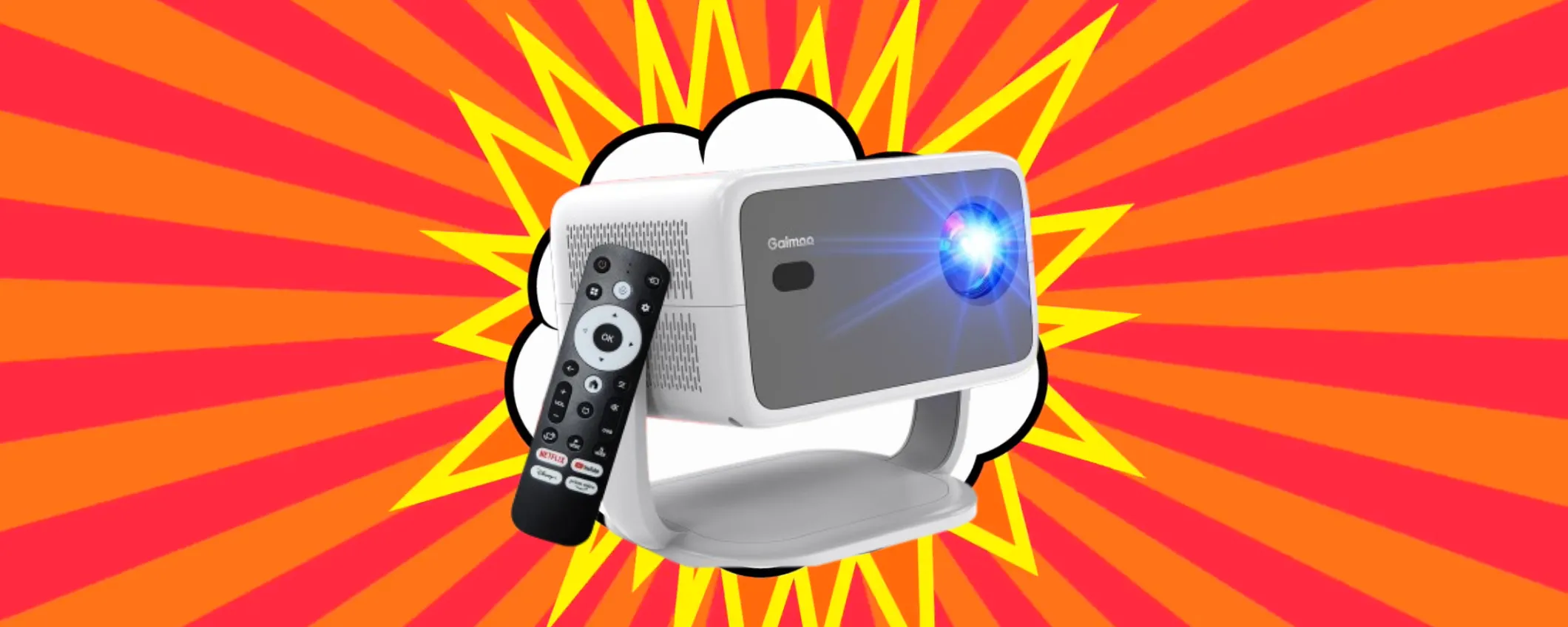 Mini proiettore 4K: lo paghi la metà con il maxi coupon sconto di Amazon