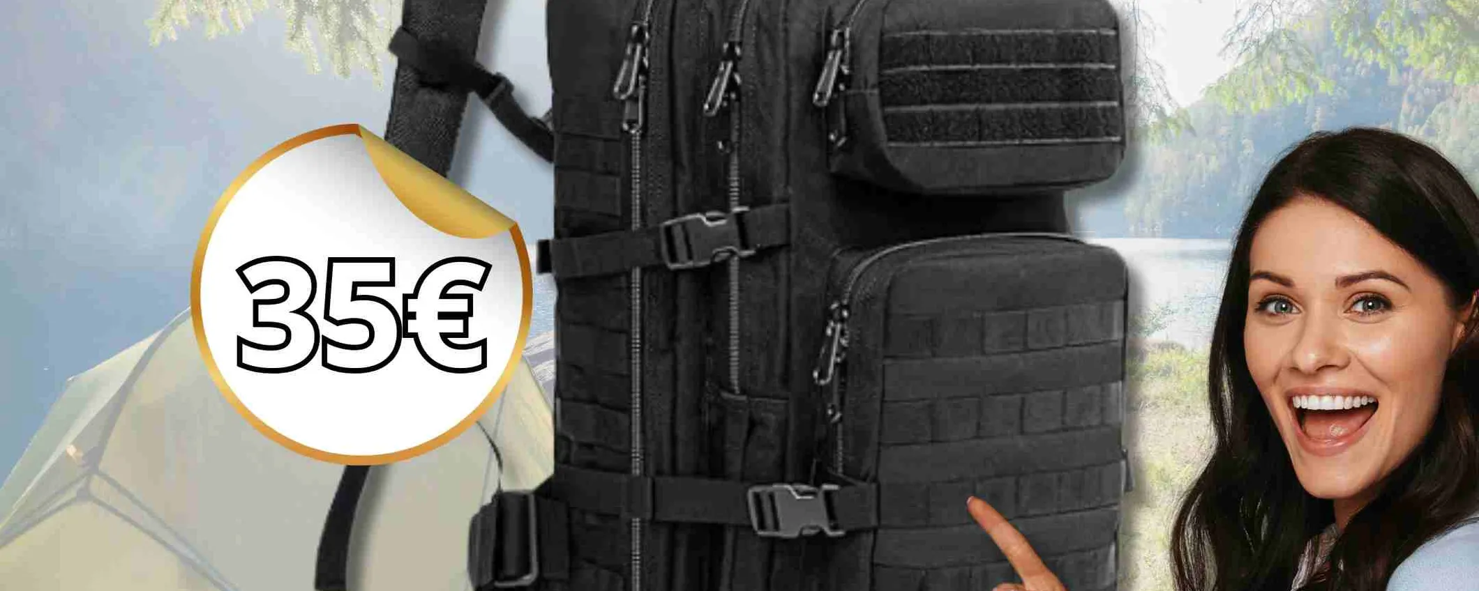 Zaino tattico militare: perfetto per il campeggio a soli 35€ su Amazon