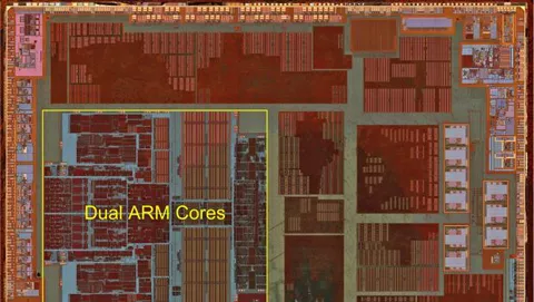 Apple A6: blocchi logici della CPU disposti a mano