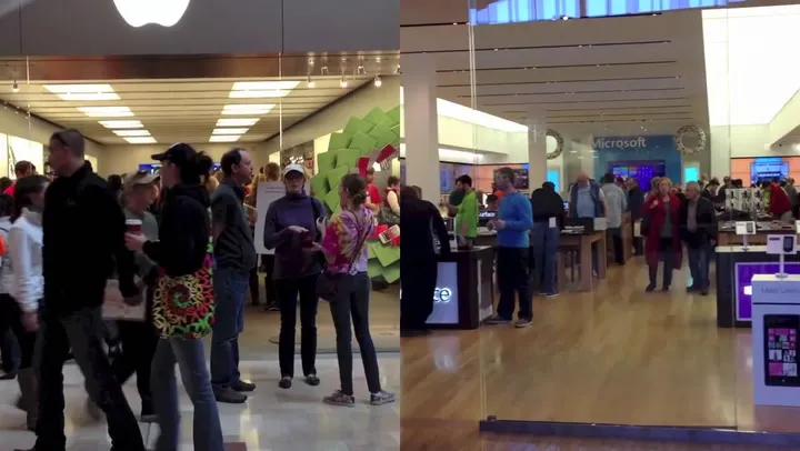Apple Store VS. Microsoft Store