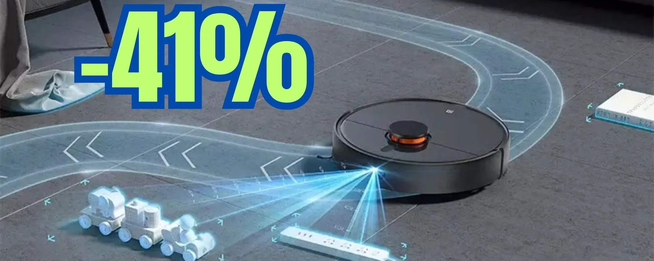 Robot aspirapolvere Xiaomi: 4.000Pa e rilevazione 3D (-41%)