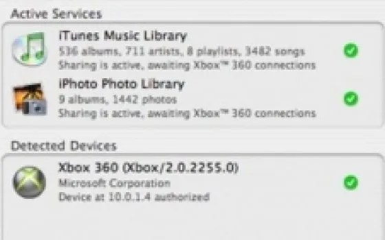 iTunes, iPhoto e Xbox 360