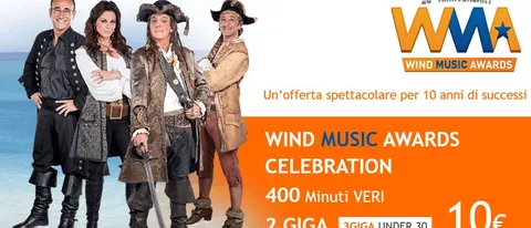 Wind Music Awards, nuova tariffa per i 10 anni