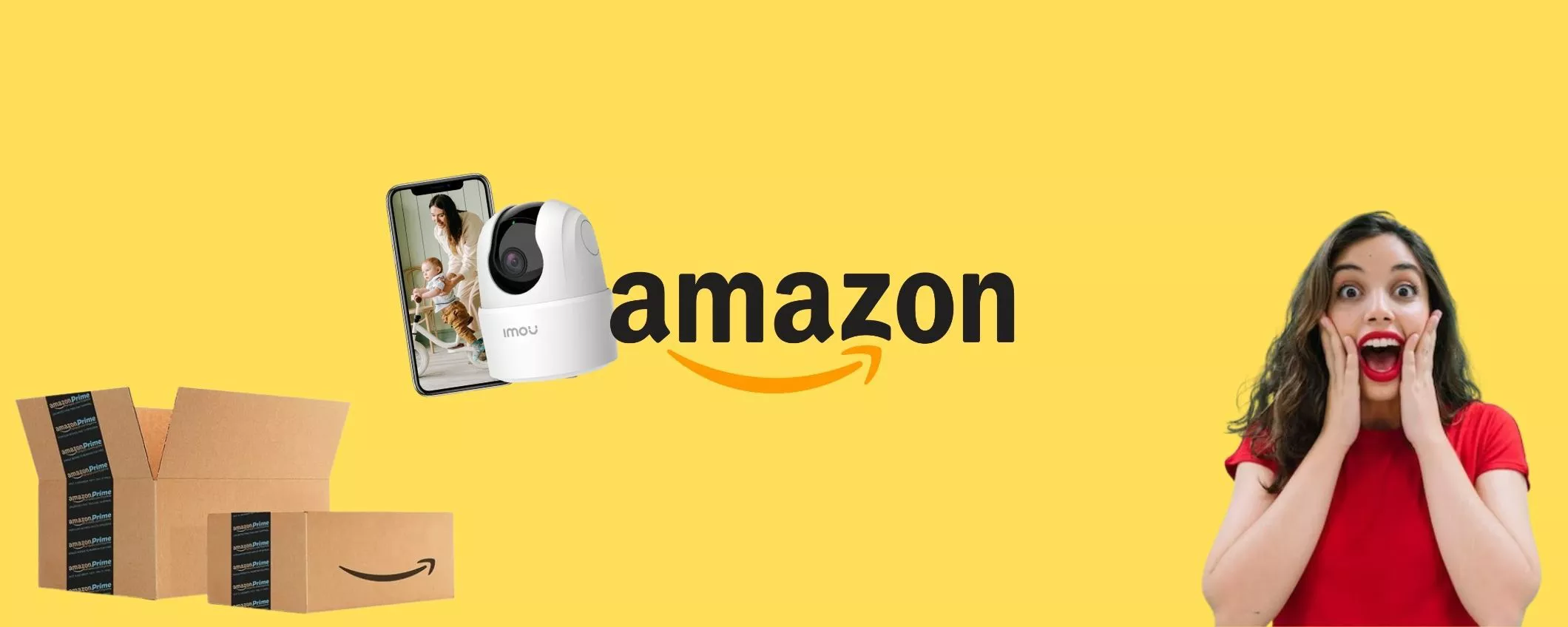 Telecamera 2K con Alexa a 20 EURO, prezzo BOMBA Prime Day 2024