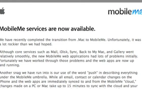 MobileMe: Apple vuole farsi perdonare