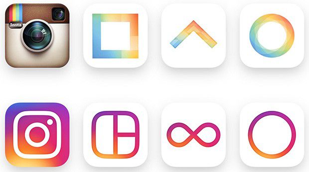 Le nuove icone di Instagram,  Layout, Boomerang e Hyperlapse
