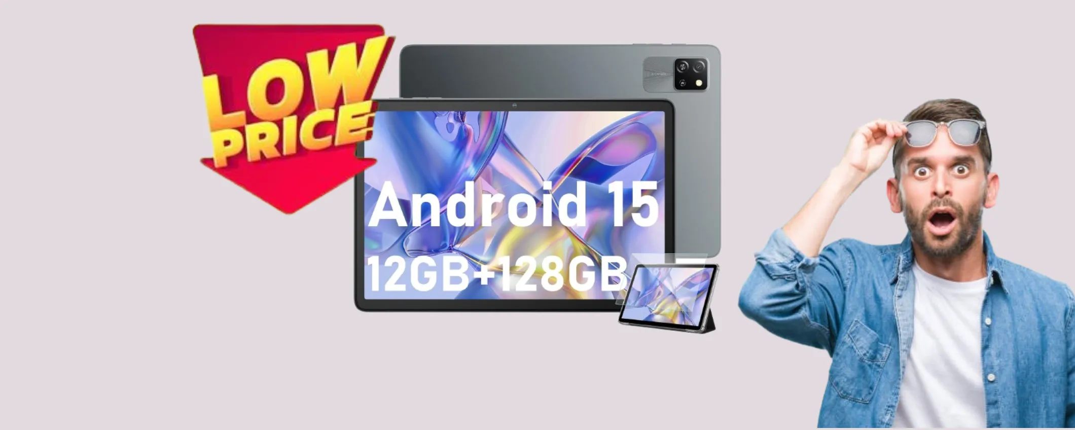 Tablet Blackview con Android 15 in doppio sconto: lo paghi meno di 90€