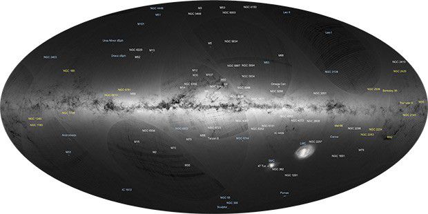 La mappa della Via Lattea elaborata dall'European Space Agency