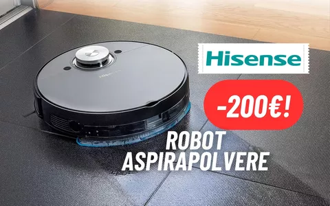 Robot aspirapolvere 2 in 1 Hisense in sconto di 200€