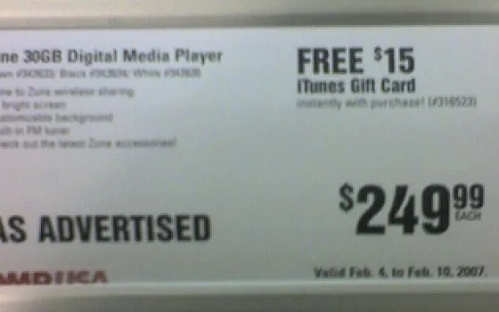 Zune e il marketing di CompUSA