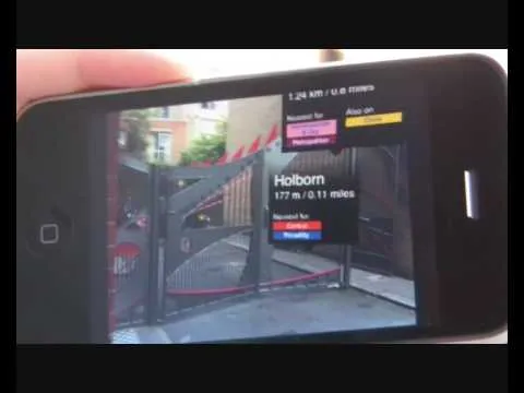 Nearest Tube Augmented Reality App for iPhone 3GS from acrossair